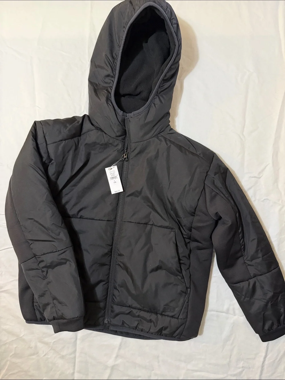 GAP Kids Black Hooded Jacket L (10)